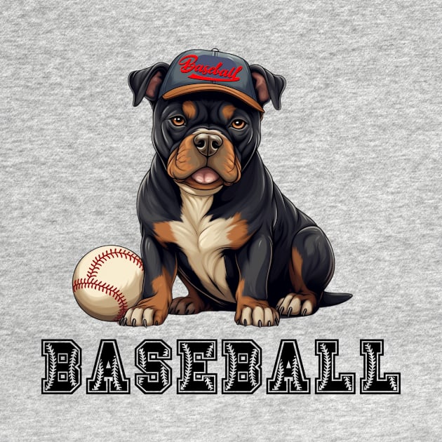 american bully with baseball by hnueng111